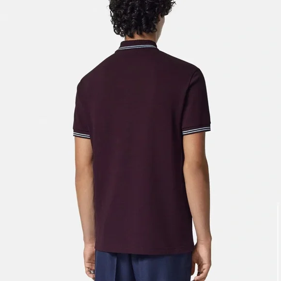 Versace Burgundy Medusa Polo Shirt - Picture 4 of 4